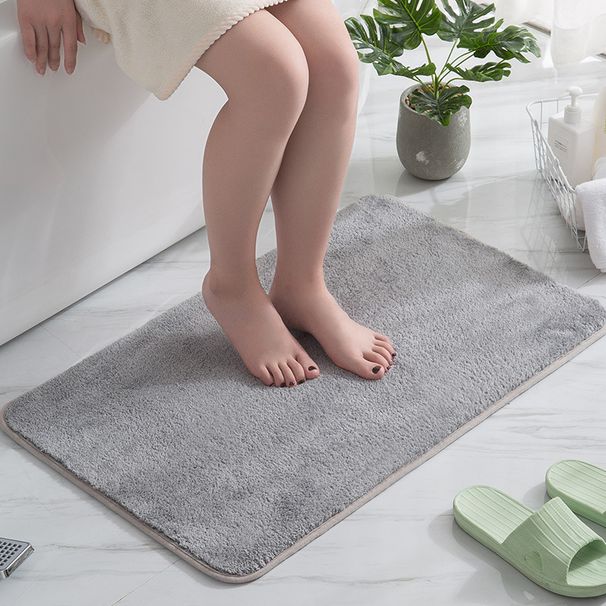 Bath Mat - Ultra Soft & Absorbent Short Pile Bathroom Rug (Cake Velvet Square Minimalist Non-Slip Backing)_voghion.com