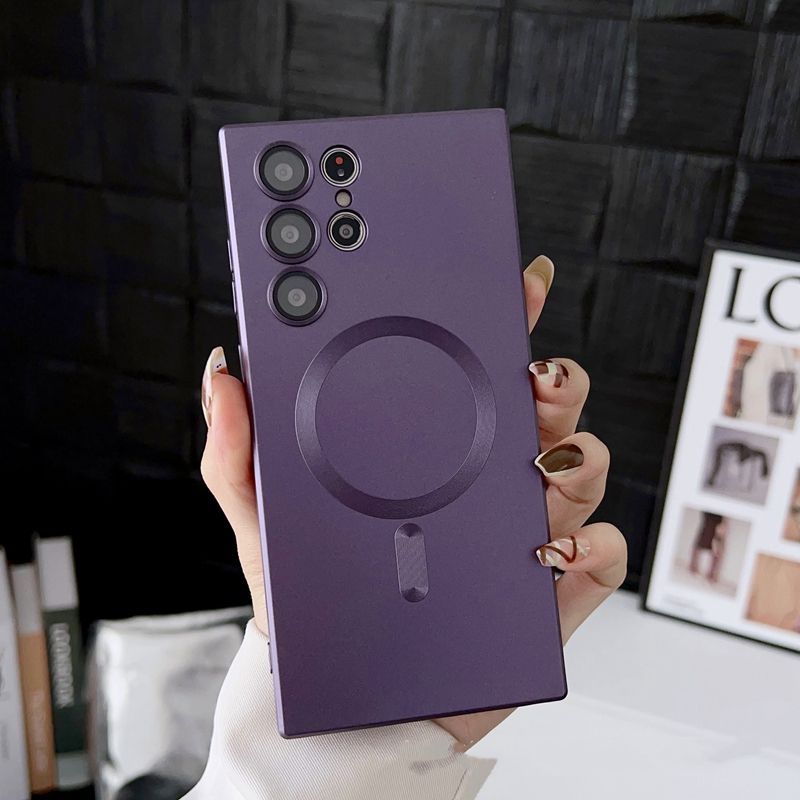 Weiche Hülle für Samsung Galaxy S23 S22 S21 Ultra Plus S23+ S22+ S21+ S23Ultra Magsafe Magnetic Wireless Charging Vollständige Handyhülle_voghion.com