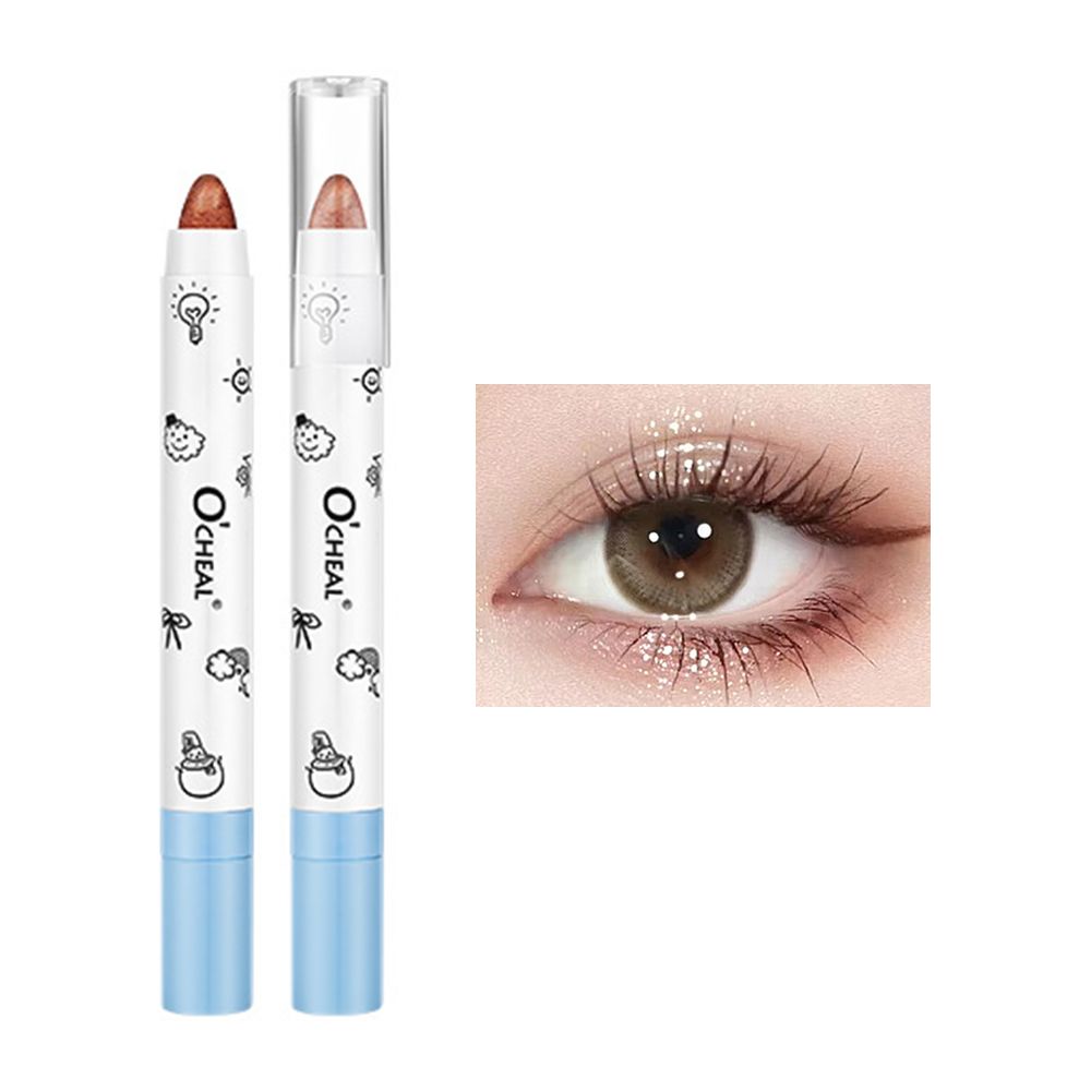 Su geçirmez flaşlı göz farı çubuğu, uzun süre kalıcı, inci beyazı, altın, pembe, floresan lamba, parlak bronzluk_voghion.com