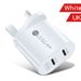 Adaptateur USB-C Type-C 40 W 2 ports PD Plug pour chargeur mural rapide iPhone_voghion.com