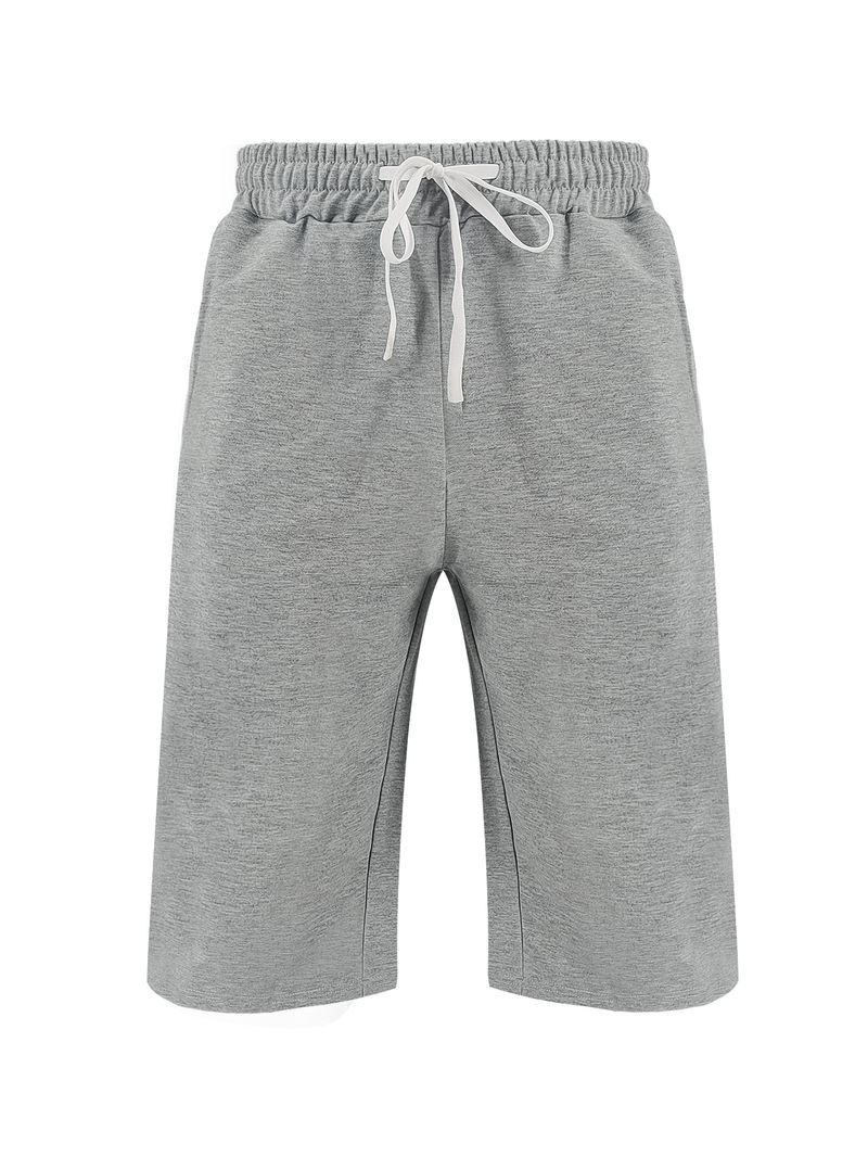Atmungsaktive, lässige Sommerhose mit lockerer Passform für Herren – leichte Arbeits- und Outdoor-Komforthose aus Polyester in Schwarz/Grau_voghion.com