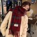 Christmas Red Scarf Women's Winter New Korean Edition Versatile Thickened Warm Student High End Soft Sticky Scarf Shawl_voghion.com