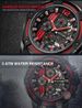 Chronograph Mens Sport Watches with Silicone Band Big Dial Military Quartz Watch Men Clock_voghion.com