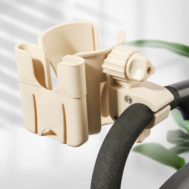 Getränkehalter für Kinderwagen, 2-in-1, Flaschen-/Trinkbecher, Telefonhalterung, 360 Grad drehbar, verstellbar, universeller Kinderwagen-Zubehör_voghion.com