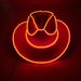 Mode LED leuchtende Perlglanz Nachtclub Outdoor Spaß Grand Event Sport Cap Western Cowboy Blinkende Lichter Hut Braut Cowgirl_voghion.com
