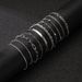 Alloy Basic Men And Women Set Cuban Fashion Minimalist Multi-layer Chain Bracelet 10 Pieces_voghion.com