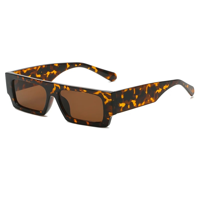 Uued saabumised Retro Ruudukujulised Päikeseprillid Moodsad Väikesed Raamid Meestele Naistele Päikeseprillid Ristkülikukujulised Vintage Kollane Must Päikeseprillid Steampunk_voghion.com