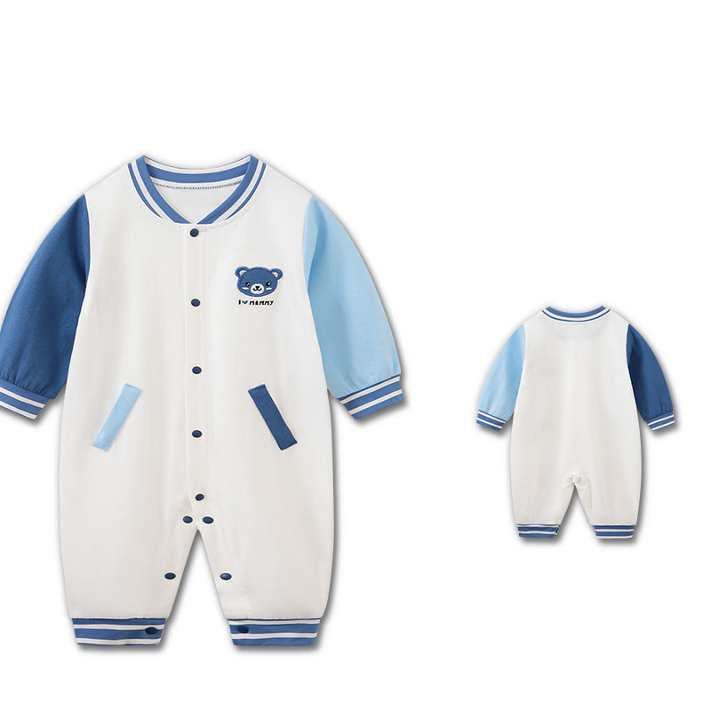 Combinaison à manches longues pour enfants, vêtements d'automne pour bébés, vêtements pour nouveau-nés imprimés anglais_voghion.com