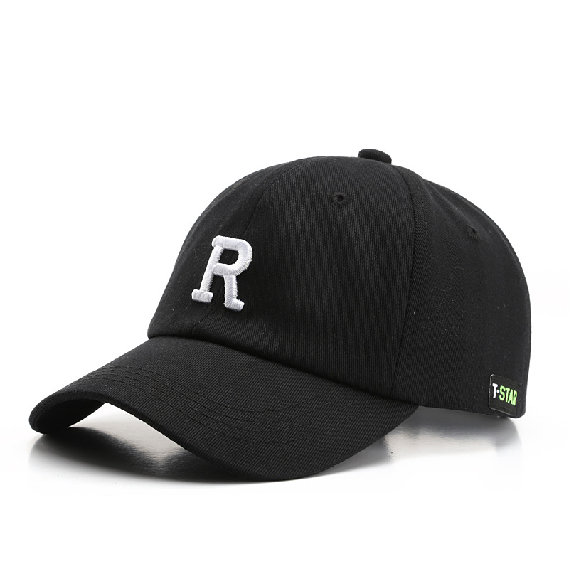 Chapeau printemps et automne mode Simple lettre bord incurvé coton bec de canard casquette hommes Sports de plein air Protection solaire chapeau de soleil_voghion.com