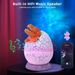 Projekční lampa a noční světlo s dinosauřím vejcem a hvězdným světlem, napájení z USB, dálkové ovládání a časovač, Bluetooth reproduktor - s bílým šumem_voghion.com