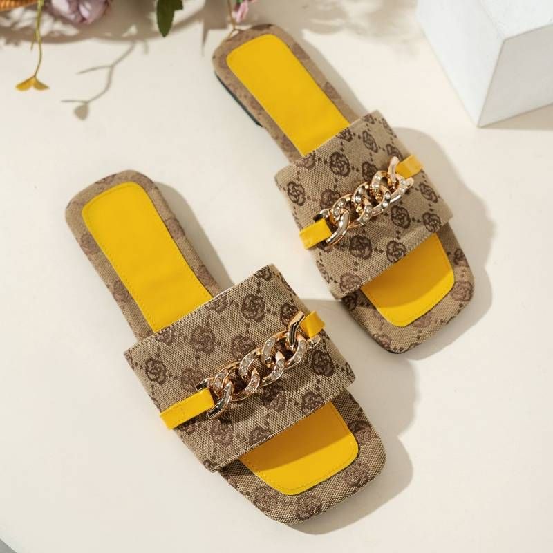 Triumphal Arch Three Belt Slippers For Women 2025 Summer New Round Head Leather Face Roman Cool Drag Thick Bottom Height_voghion.com