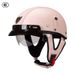 Vintage Cruiser Motorcycle Half Helmet – Lightweight ABS Shell, Breathable & Stylish For Men & Women (Lens Combos With Retro Frames & Goggles)_voghion.com