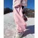 Wasserdichte Unisex-Skihose für Damen und Herren – Winddichte Snowboardhose mit Wärmeisolierung, leicht und strapazierfähig für Wintersport (Pink)_voghion.com