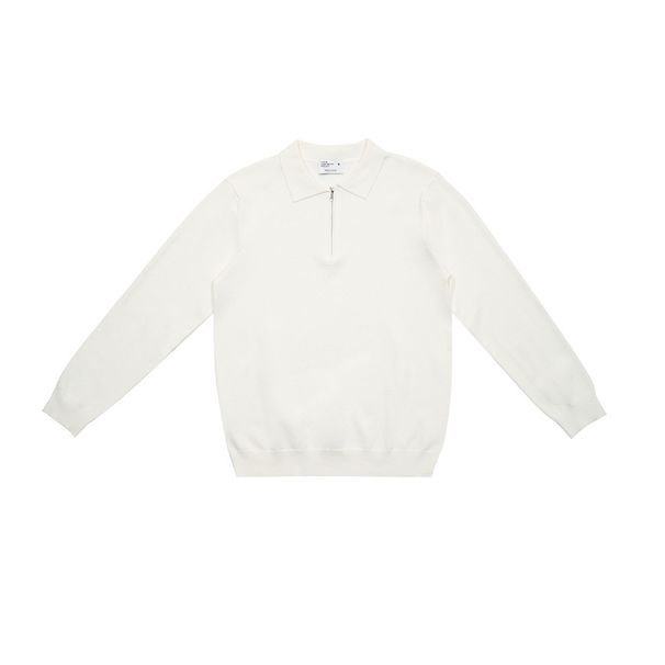 Unisex-Herrenpullover aus weichem Strick mit halbem Reißverschluss am Kragen für lässige Winterkleidung (Schwarz, Weiß, Dunkelgrau, Beige mit Blumenmuster) | S/M/L/XL_voghion.com