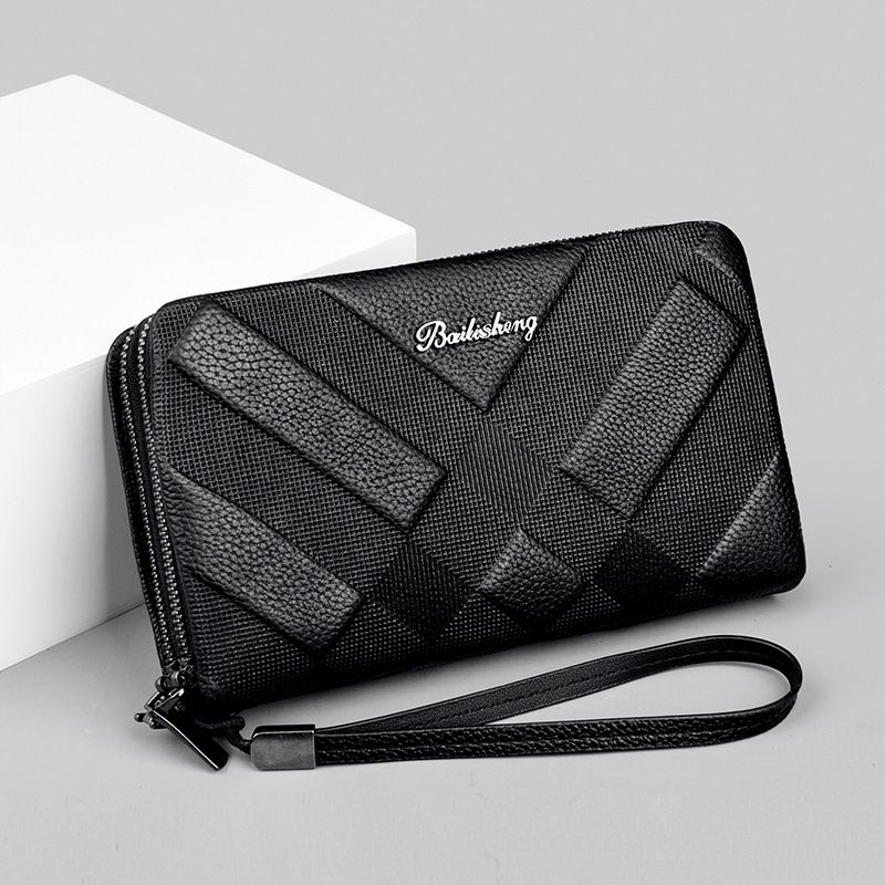 Men's Clutch Bag Wrist Bag Men's Genuine Leather Handbags, Top Grain Cowhide Clutch Bags, High End Men's Wallets, Casual Double Layer Wrist Bags_voghion.com