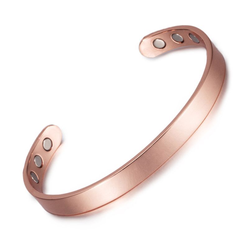 Bracelets magnétiques Meathl en cuivre pur, réglables et ouverts, pour soulager la douleur et la brûlure, breloques énergétiques pour femmes_voghion.com