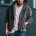 TEM Men's Autumn Winter Double-Sided Fleece Warm Loose Hooded Casual Jacket_voghion.com