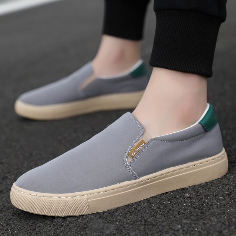 Multi Color Oversized Ice Silk Canvas Lazy Casual Board Shoes, Men's Cloth Shoes_voghion.com