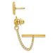 Kelly Waters Gold-plated Polished Rectangle Engravable Tie Tac With Safety Chain_voghion.com