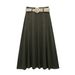 Women's 2024 Summer New Style with Belt, Linen Blended Cape, Midi Dress_voghion.com
