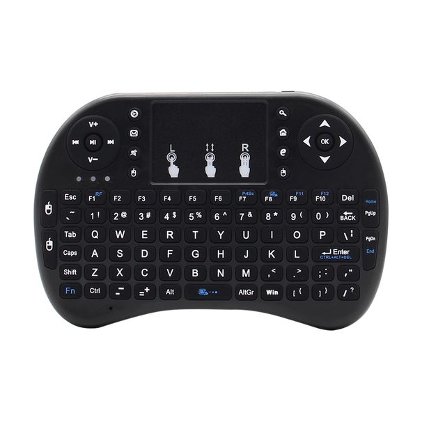 Tastiera wireless 18 2.chGHz retroilluminata Air Mouse telecomando touch portatile per Smart TV Box PC desktop Sh Color_voghion.com