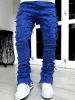Jeans Men's Spring &Autumn Individual Patched Pants Long Tight Fit Stacked For Men_voghion.com