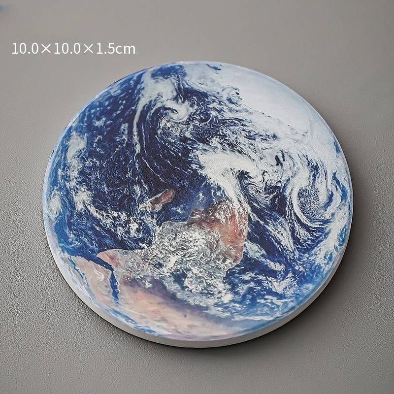 Ceramic Coasters Set - Absorbent Square & Round Printed Drink Coasters With Christmas Tree Ornament, Decorative Tableware For Home & Party (6-Pack)​​_voghion.com