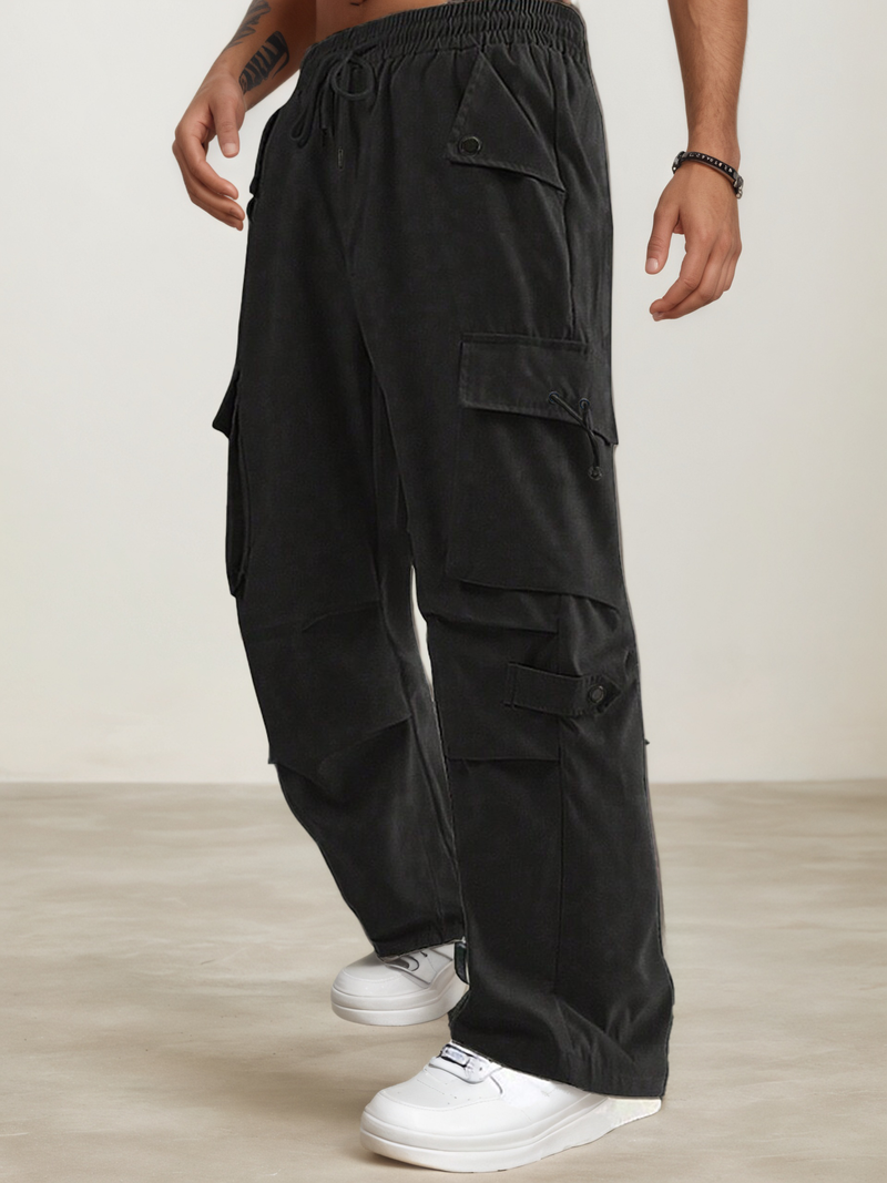 Men's Stretch Wrinkle-Resistant Cotton Casual Pants - Comfort Fit Travel & Office Trousers_voghion.com