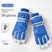 Luvas de inverno infantis para meninos e meninas - Luvas de neve com forro de lã quente e design à prova d'água e de vento - Luvas térmicas de esqui para brincadeiras ao ar livre_voghion.com