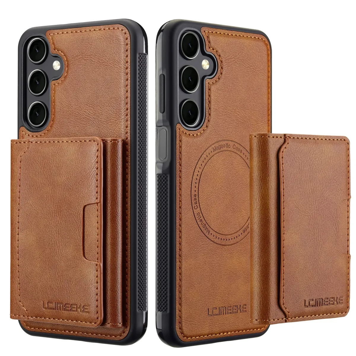 2 in 1 afneembare leren hoes voor Samsung Galaxy A16 A36 A56 A55 A35 A15 A14 A34 A54 A53 A52 kaarten solt portemonnee telefoontas_voghion.com