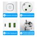 EU Power Strip With 3/5 AC Outlets+2 USB Ports + 1 Type C 6/8-in-1 Plug Adapter 2M Electrical Socket For Home Office_voghion.com