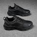 Herren Freizeitschuhe zum zügigen Laufen, Gehen, Sportschuhe mit niedrigem Schaft, große Größe, leichte Schuhe, rein schwarze Reiseschuhe_voghion.com