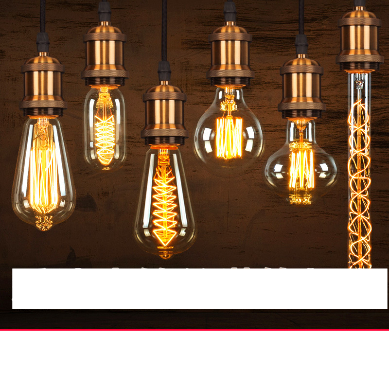 Edison tungsten bulb dimmable led vintage E27 screw retro nostalgic 40W Watt table lamp warm light bulb_voghion.com