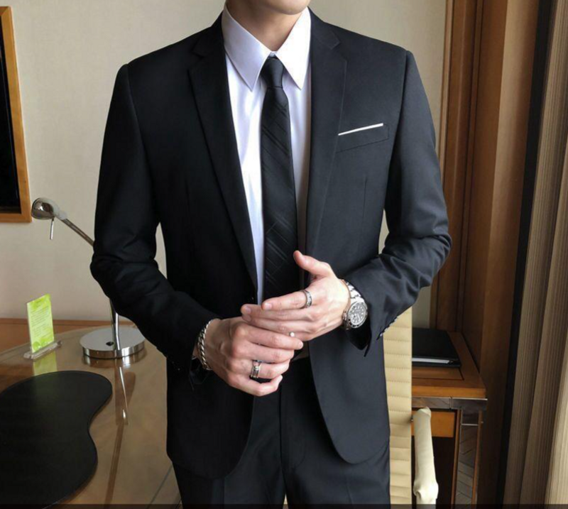 Men's Clothing Professional Best Man Groom Wedding Business Formal Coat Slim Fit Casual Small Suit_voghion.com