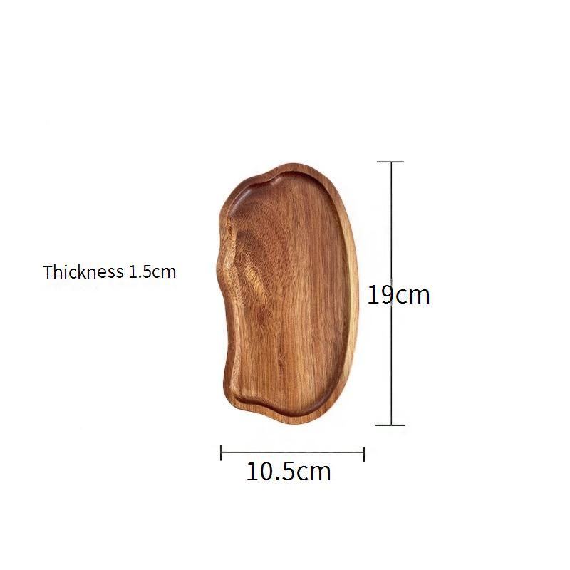 ​​Acacia Wood Cloud-Shaped Irregular Tray – Multi-Purpose Serving Plate For Tea Set Snacks Bread Cake & Breakfast (Natural Wooden Dining Essential)​_voghion.com
