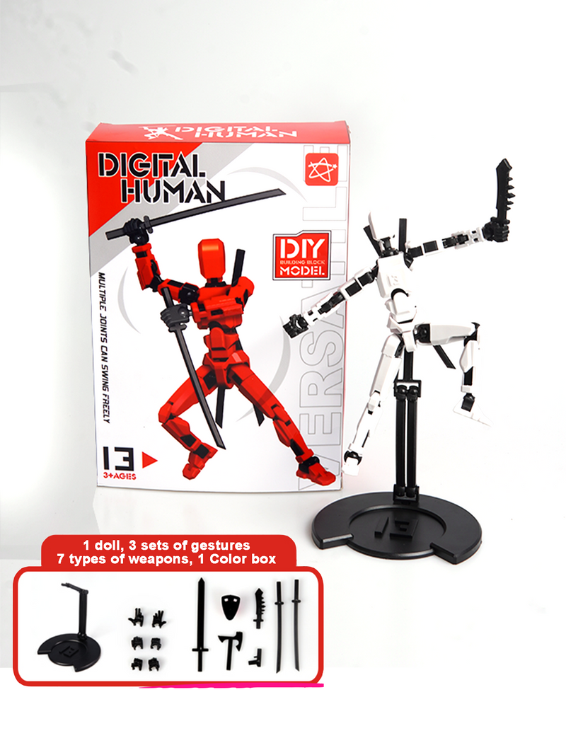 The New Lucky 13 Joint Movable 3D Printing Doll Toy 3rd Generation Dummy Doll DIY Full Body Decompression Artifact,Nova 13 Robot 13 Action Figure Kids_voghion.com