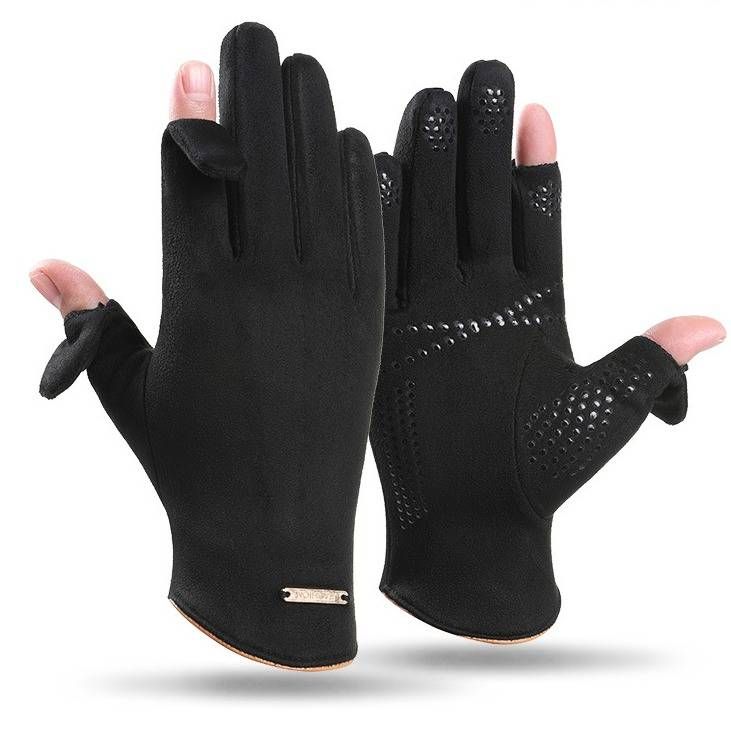 Gants de cyclisme d'hiver T-BAGWELL pour hommes et femmes - Compatibles avec les écrans tactiles, coupe-vent, antidérapants et thermiques, avec découpes pour les doigts et logo en métal_voghion.com
