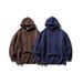 Nanxia Disguise Autumn New Solid Color Drawstring Hooded Sweater Lazy Casual Loose Sweatshirt For Men_voghion.com