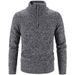 Winter Männer Fleece Dicker Pullover Halb Zipper Rollkragen Warme Pullover Qualität Männlich Dünne Gestrickte Wolle Pullover Für Frühling_voghion.com