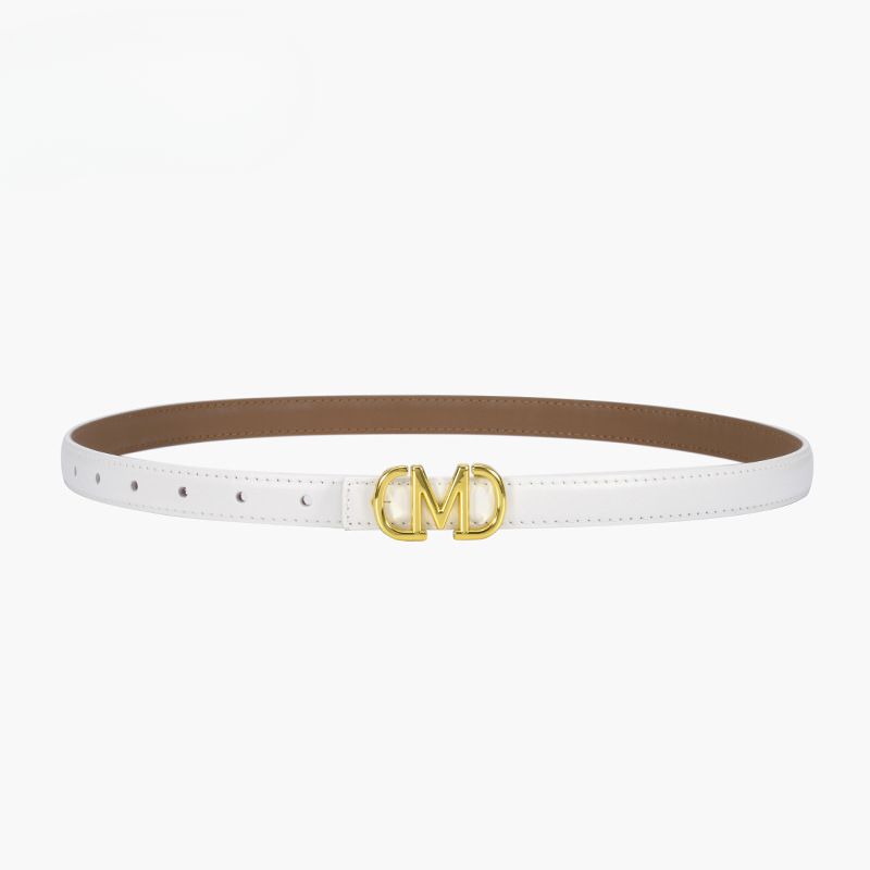 Women's versatile jeans with leather and dress waist decorative belt_voghion.com