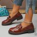 Small Leather Shoes Women's New Thick Heel Single Shoes Large Size Platform Shoes Loafers_voghion.com