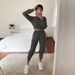 Unique Sportswear 2-piece Set Spring Autumn Zipper Crop Top And Pants Casual Outfit Street Style For Women_voghion.com