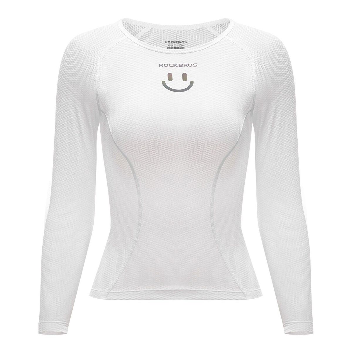 ROCKBROS Atmungsaktives Langarm-Radtrikot für Damen, Weiß_voghion.com