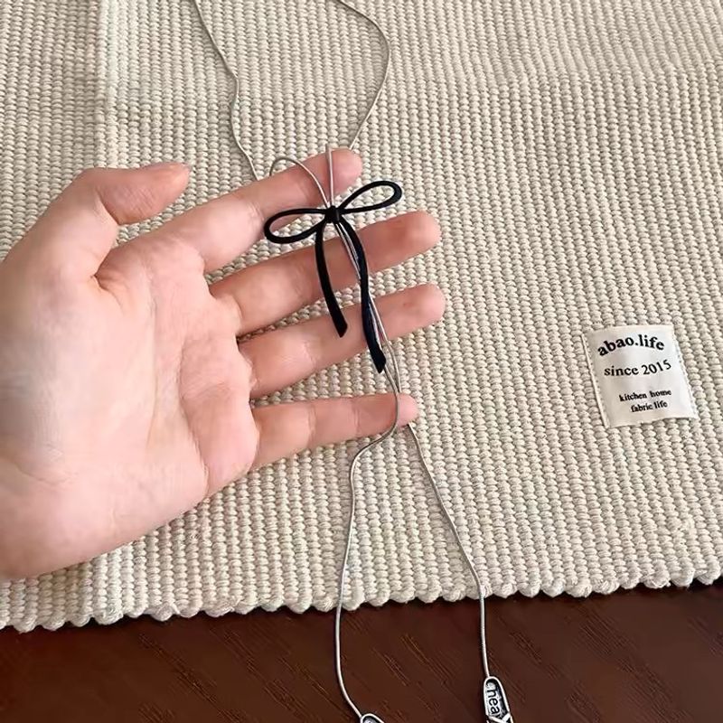 Ballet Shoes Bow Long Necklace For Women 2024 New High-end Design Autumn And Winter Hoodie Sweater Chain Accessories_voghion.com