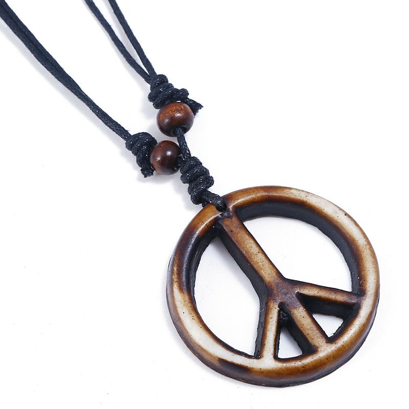 Kuum müük Neutral Peace vaigust ripatsikaelakee, reguleeritav must pits, boho hipi stiilis ehe 60–70 °C_voghion.com