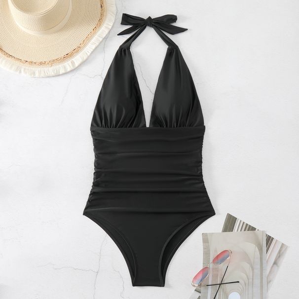 Women's One-piece Backless Sexy Color Matching Cross-border Bikini_voghion.com