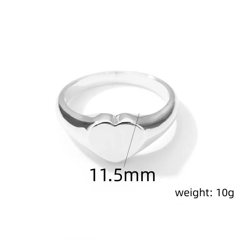 Women's Jewelry Simple Peach Heart Couple Ring Ins Style Size Peach Heart K Gold Plated Stainless Steel Non Fading Ring_voghion.com