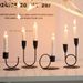 Portacandele doppio minimalista a forma di U – Decorazione da tavolo in ferro per cene e matrimoni (finitura nera/oro, stile rustico e moderno)_voghion.com
