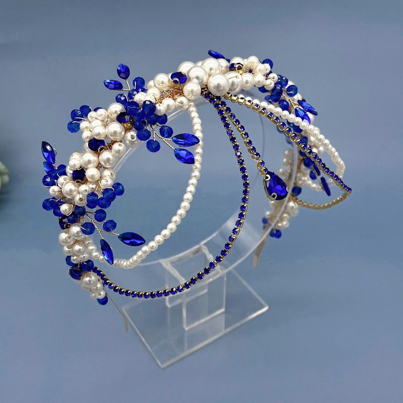 Boho Kristall Braut Kopfschmuck - Handgefertigtes Perlen Haarband mit Strasssteinen für Hochzeiten & besondere Anlässe Haarkrone Boho Kopfschmuck_voghion.com
