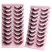 Ripsmepikenduste komplekt Kõrge mink EYELASH Mitmekihiline paks, FLuffy EYELASH 8D_voghion.com